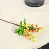 Decorative Flowers 1 Pcs Artificial Berry Red Bean Fake Home Decor Small Bacca Fruit Branch Christmas Decoration Accessories Plant