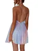 mini-robe brillante en or