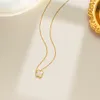 18 K chapado en oro clásico diseñador de lujo collar de cuatro hojas trébol colgante diseñador de joyería para hombres mujeres cadena boda fiesta regalo de alta calidad