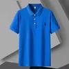 Mens Polos Polo Camisetas para hombres Ropa Casual Botón Camisetas Tops Ropa Playeras Moda Bordado Blanco Manga corta Camisetas masculinas 230614