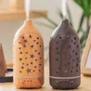 Humidificateurs Grain de bois évider sculpté aromathérapie diffuseur essentiel USB humidificateur d'air à ultrasons avec lampe LED pour voiture de bureau à domicile