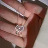 Ketten Halskette Für Frauen Ruyi Safe Lock Halsketten Frau Hohe Qualität Trend Necklac Silber Farbe Koreanische Mode Liebhaber Geschenk Schmuck