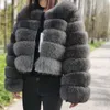 Kvinnors blandningar Maomaokong Fashion Natural Real Fur Coat Women Want Luxury Jacket Plus Size Outwear Kvinnliga västrockar Beige 230615