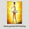 Modern Canvas Art Figurative Girl in The Ballet Class Hand-painted Oil Paintings Living Room Decor