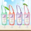 Hand Sanitizer Bottle Holder 30ml Travel Size Portable soft silicone Cover with Keychain hand soap bottle bag Uepvk