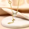 Chains Luxury Metal Women Necklace Design Feeling Letter H Inlaid With Crystal Stone Pendant Neck Chain Sexy Girl Necklet Jewelry Gifts