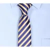 Bow Ties 2023 Men's 6CM Blue Striped Tie High Quality Business Suit Work Neck For Men Fashion Formal Necktie Slim Gift Box