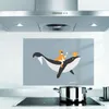 Adesivos de parede 2023 desenhos animados cozinha adesivo à prova de óleo autoadesivo banheiro fogão à prova d'água armário decoração do quarto decoração da casa