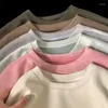 Männer T Shirts Übergroßen T-shirt Reine Farbe Sommer Koreanischen Mode Trend Einfache Kurzarm Top Lose Casual Männer T-shirt