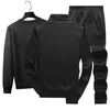 Men's Tracksuits Men's Spring And Autumn Fashion Casual Sportswear Suit Large Size Hoodie Coat Pants Three-piece Set