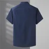 Camisas casuais masculinas 2023 verão camisa masculina fibra de bambu tamanho grande 7XL 8XL manga curta clássica folgada reta roupas de marca de qualidade