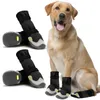 Zapatos de protección para mascotas Botas de nieve antideslizantes para perros Zapatos impermeables para perros grandes Botas reflectantes para caminatas Protectores de patas suaves y transpirables para mascotas 230614