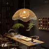 Lampes suspendues ZK50 Style bambou lustre salon salle à manger chambre fond décoration créative E27 90V-260V