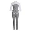 Tweedelige broek voor dames Collectie modesets voor dames Elegante kantoordame Temperament en geruite patchworkoverhemd Werkstijl