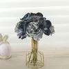 Dried Flowers Artificial Peony Silk White Bouquet Wedding Home Decoration Christmas Living Room Table Arrange DIY Fake Flower