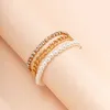 Carter Lisa Exquisite Geometrie Tennis Armbänder für Weibliche Perle Kristall Perle Kette Party Schmuck Zubehör Geschenk