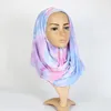Scarves 1 Pcs Fashion Ombre Tie Dye Jersey Instant Hijab Scarf Printe Shawls Bufandas Muslim Wraps Headband Stole 7 Colors