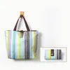 Storage Bags Color Stripe Striped Stripes Colored Lines Polyline Colorf Circle Flower Butterfly Food Fresh Leaves Series Green And W Otuj8