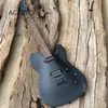 Siettoni di bloccaggio di chitarra nera set-in Neck Black Black Black Abalone Inlays Single-Humbucker Pickups Shipping GRATUITO