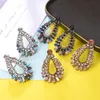 Dangle Chandelier LUBOV 3 Colors Waterdrop Big Stone Crystal Stud Earrings For Women Opal Pendentes Mujer Moda High Quality 230614