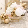 Décorations de jardin 115pcs ballons de pêche crème doublés guirlande arc décoration de mariage doublé abricot blanc or rose ballon décor de fête d'anniversaire 230615