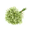 Fiori decorativi 12pcs Neonati Respiro Plastica artificiale Gypsophila Festa di nozze Disposizione di mazzi floreali fai-da-te Decorazioni per la casa