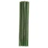 Dekorativa blommor 100st plast Trädgårdsblomstång Artificial Plant Stick Potted Stem Wire Bouquet Wrap Florist Craft Decor