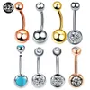 Labret läpppiercing smycken 10pcs20pcs50pcs g23 navel piercings ombligo intern tråd magen ringer kvinna kropp 230614