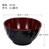 Bowls Heat-resistant Melamine Red And Black Two-color Bowl Ramen Household Soup Foam Imitation Porcelain Eat Rice