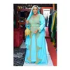 Ubranie etniczne Lake Green Wedding w Dubaju Maroko Kaftans Farasha Abaya Sukienka bardzo fantazyjna