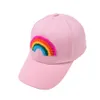 Baseballmössor Parent Kids Rainbow Ponytail Cap Vuxna Tecknad utomhus sporthattar Kvinnliga resor strand sol visir mode sommar solskyddsmedel snapback cap bc768