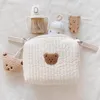 Diaper Bags Korean Bear Embroidery Baby Bag for Stroller Mommy Reusable born Care Nursery Organizer Nappy Changing Mom 230615