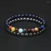 Charm Bracelets 2023 6mm Balance Healing Magnetic Hematite Bracelet Men Women Natural Stone Beads Planets Solar System For Pulsera