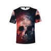 Дизайнерские футболки Hip Pop Street Повседневные футболки Summer Skeleton Tshirt Мужская мода Cool Skulls 3D Печатные футболки с коротким рукавом Топы Футболки Одежда