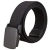 Belts Men's Woven Canvas Belt 115cm Minimalist Solid Color Automatic Buckle For Match-up With Jeans