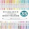 Marcadores Japan Zebra Mildliner 35 Pastel Suave Cores Suaves Marcador de Linha Marcador para Escritório Notas de Estudo Desenhar ilustração Marcação 230615