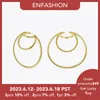 Enfashion Enfashion Enfashion Geometric War Cuff Clip на серьгах для женщин золотой цвет многослойные круги.