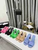 Slippers 2023 Klassieke dames designer hoge hak slippers dames zomer effen kleur sandalen leer sexy dikke hakken 8,5 cm halve dia's grote maat 35-42 J230615