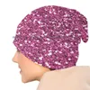 Basker fuchsia glitter glittrar texturpografi beanies stickad hatt rosa faux glittrande lyxig lyx