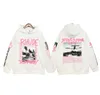 Designers Hoodie Rhudes High Street Varsity Rhude Basket Basket Puffer Like Letter Patch Lettere ricamato e Bomber con cappuccio a bombardiere sciolto