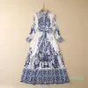 Print Rhinestone Shiny Dress Belted Chiffon Paisley Long Sleeve Lapel Neck Long Maxi Casual Dresses