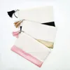 DHL50pcs Cosmetic Bags Thermal Sublimation And Sublimation DIY White Blank Linen Color Patchwork Protable Makeup Bag