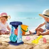 Sandspiel, Wasserspaß, Kinder-Strandspielzeug-Set, Radspielzeug mit Spaten, Rechen, 2 Formformen, Kinder im Freien 230615