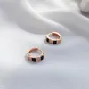 Stud Oorbellen Korea Style 925 Sterling Silver Earring Voor Vrouwen Simple Fashion Chic Rose Gold Snake Bone Ear Hoop Sieraden