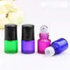 1ml 2ml Mini roll on flessen lege etherische olie roller hervulbare parfum deodorant container met zwart deksel LX3251 Oignd