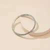 Bangle Simple 1Pcs Of Ladies Transparent Shiny Crystal Bracelet Full Rhinestone Silver Color Women Wristband Gift