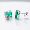 Loose Gemstones 925 Silver Earring Charm Jewelry Lab Created Emerald Fancy Women Moissanite Factory Hoop