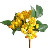 Decorative Flowers Artificial Ornamental Plant Blueberry Cashmere Grass False Bonsai Home Office Decorate