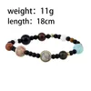 Link Bracelets Galaxy Solar System Bracelet Universe Nine Planets Natural Stone Stars Earth Moon For Men Women Couple Jewelry Gift