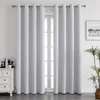 Curtain Grommet Solid Blackout Curtains for Bedroom and Living Room Window Drapes Thermal Insulated Darkening 230615